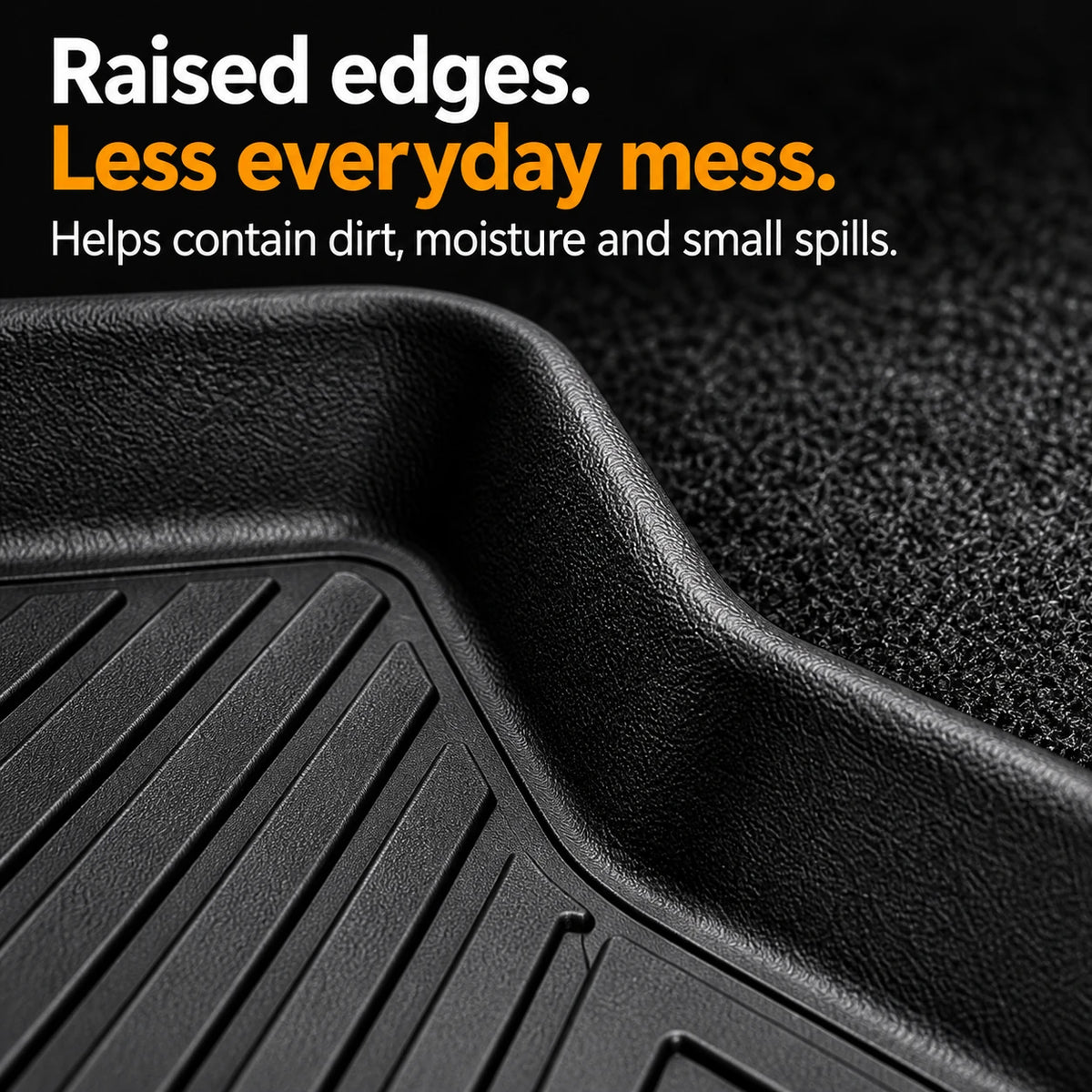 3D Custom-Fit Car Floor Mats with Raised Edges & Boot Tray