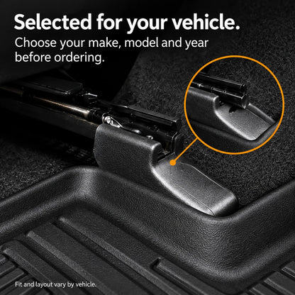 3D Custom-Fit Car Floor Mats with Raised Edges & Boot Tray